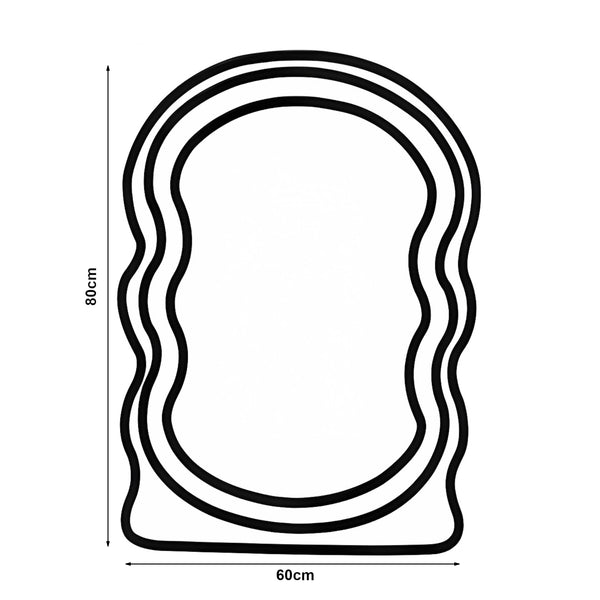 Oglinda de perete Brummen 80x60 cm alb [en.casa]