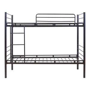 Pat metalic supraetajat  Bevapis, 200x90 cm 300 kg negru [en.casa]