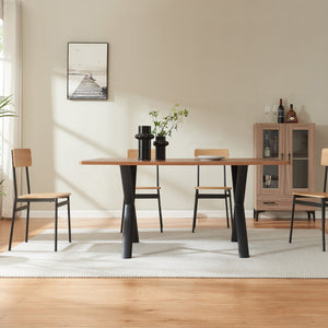 Set 2 buc picior masa in forma de X Klixjö 72x70 cm 160 kg otel negru [en.casa]