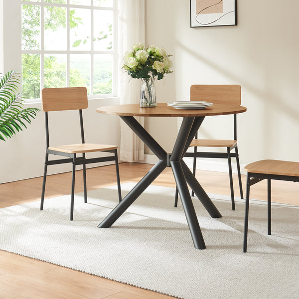 Picior masa Viserinna 94,5 x 94,5 x 73 cm otel negru [en.casa]