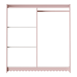 Suport haine copii Vestnes 90x80x38 cm vata de zahar roz [en.casa]