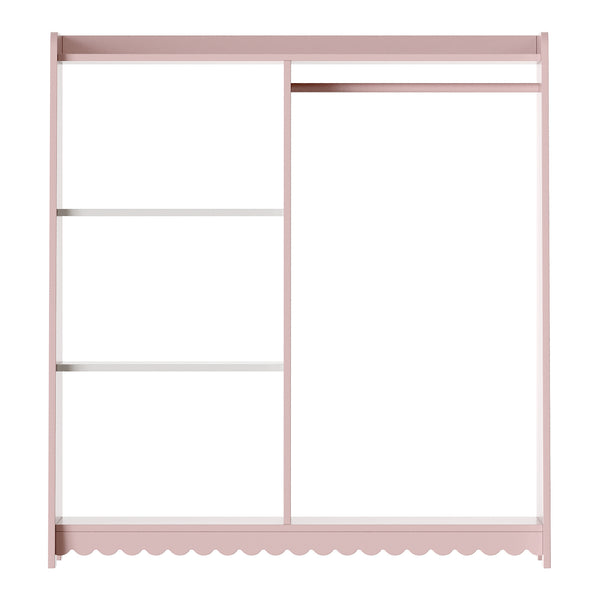 Suport haine copii Vestnes 90x80x38 cm vata de zahar roz [en.casa]