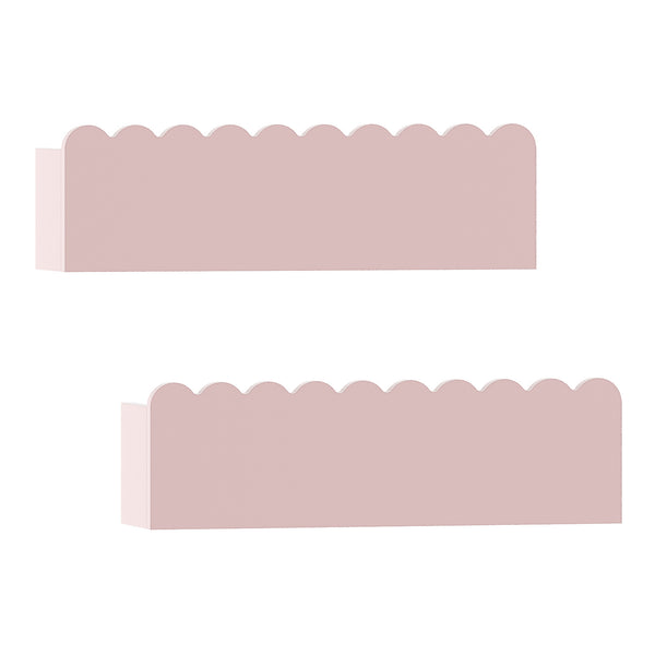 Set 2 rafturi de perete pentru copii Vestnes 40x10x10 cm Cotton Candy [en.casa]