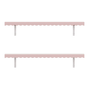 Set 2 rafturi de perete pentru copii Vestnes 80x17x4 cm Cotton Candy [en.casa]