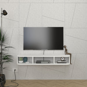 Suport TV de perete Oundsvas 120x30x19 cm alb [en.casa]