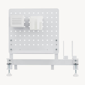 Organizator lateral masa birou Sauda 50x50 cm otel alb [en.casa]