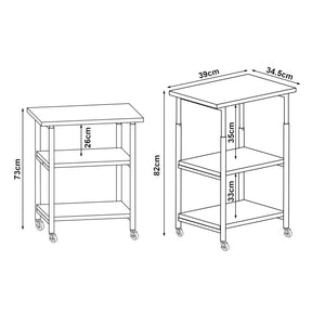 Raft cu inaltime reglabila Janertu 39x34,5x73-82cm alb [en.casa]