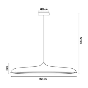 Lampa suspendata Oupilu 120x25x25 cm 12 LEDuri incorporate negru/alb [lux.pro]