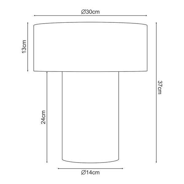 Lampa de masa Kömn 37x30cm 1xE27 max 60W metal maro [lux.pro]