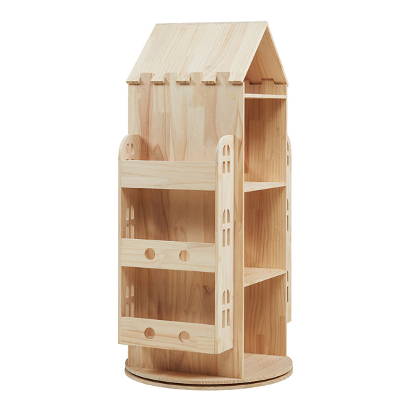 Raft rotativ casuta copii Sanköre 122x64x43 cm natur [en.casa]