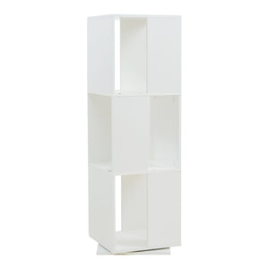 Raft rotativ Fjelmarirg 109x34x34 cm alb [en.casa]