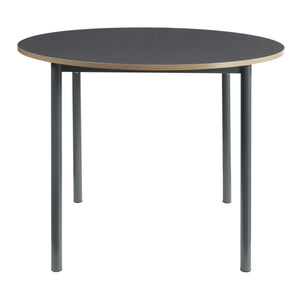 Set masa rotunda si 4 scaune Lindesberg 75x100 cm gri/maro deschis [en.casa]