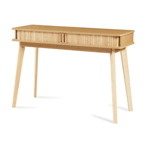 Masa consola cu 2 usi glisante Tysvær 110x40x78 cm bambus natur [en.casa]