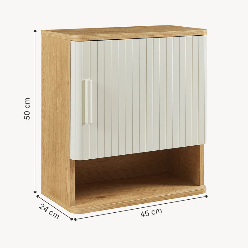 Schiță cotată Dulap perete baie Ferrersp 50x45x24 cm efect stejar/oatmeal [en.casa]