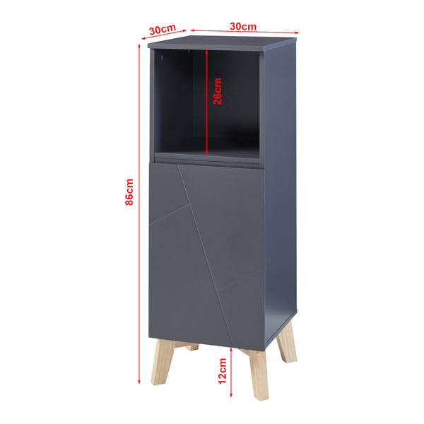 Set 5 componente mobilier baie Overath gri [en.casa]