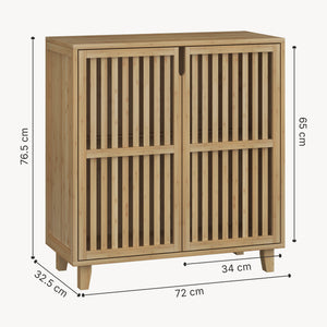 Dulap auxiliar Sirgerg 77x72x33 cm bambus natural [en.casa]