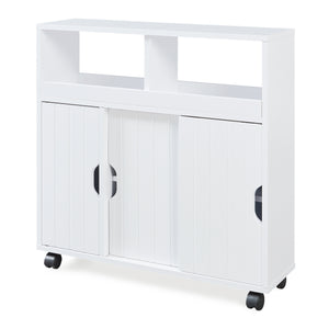 Dulap mobil pe 4 roti Fadeskimma 72x70x20 cm alb [en.casa]