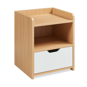 Noptieră Bordkak 45x36x34 cm aspect stejar/alb [en.casa]