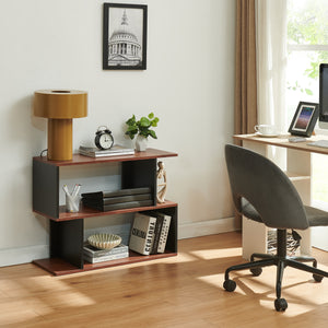 Raft carti Trond 80x29x60 cm negru/efect lemn nuc  [en.casa]