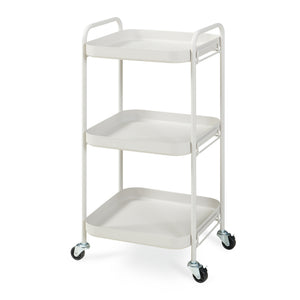 Carucior servire la masa cu 3 nivele Kelevn 67x33x31 cm otel gri [en.casa]