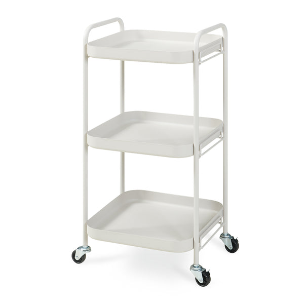 Carucior servire la masa cu 3 nivele Kelevn 67x33x31 cm otel gri [en.casa]