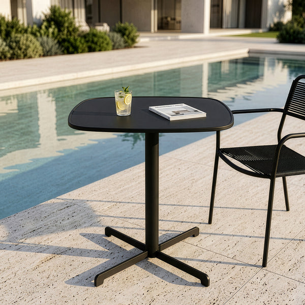Masă bistro de exterior Foggia 75x70x70 cm oțel antracit [casa.pro]
