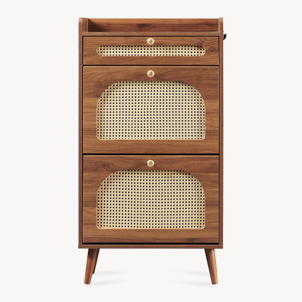 Suport pentru încălțăminte Virievarnu 111x60x24 cm aspect nuc [en.casa]