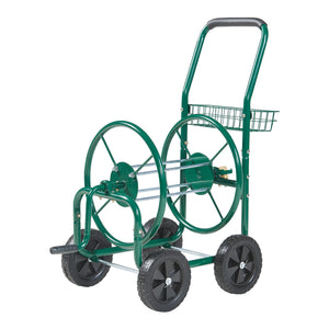 Carucior metalic pentru furtun de 3/4' - până la 60m furtun - tambur de înfășurare pentru furtun de grădină [pro.tec]