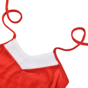 [en.casa]® Costum Craciunita, 64 x 50 cm, EUR 36-42, 100% poliester, alb/rosu