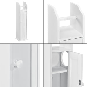 Dulap baie Emma cu spatiu depozitare si suport hartie WC [en.casa] 