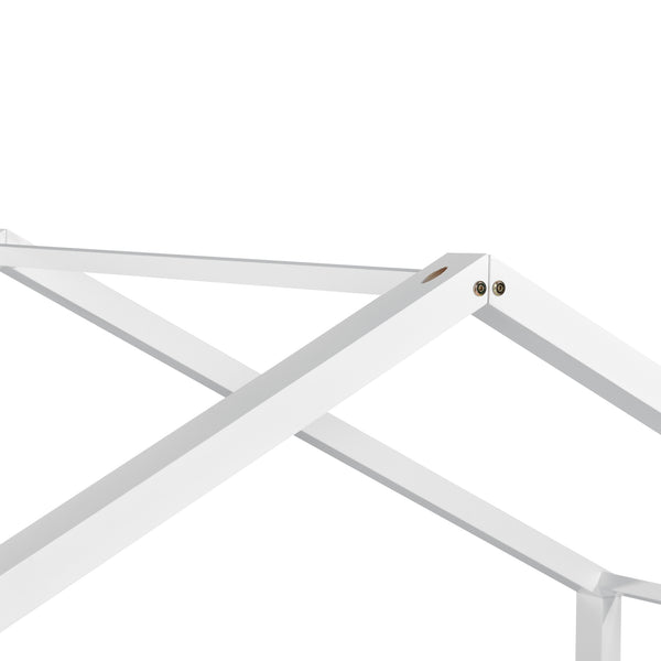 Pat copii Colibri design casuta alb [en.casa] 