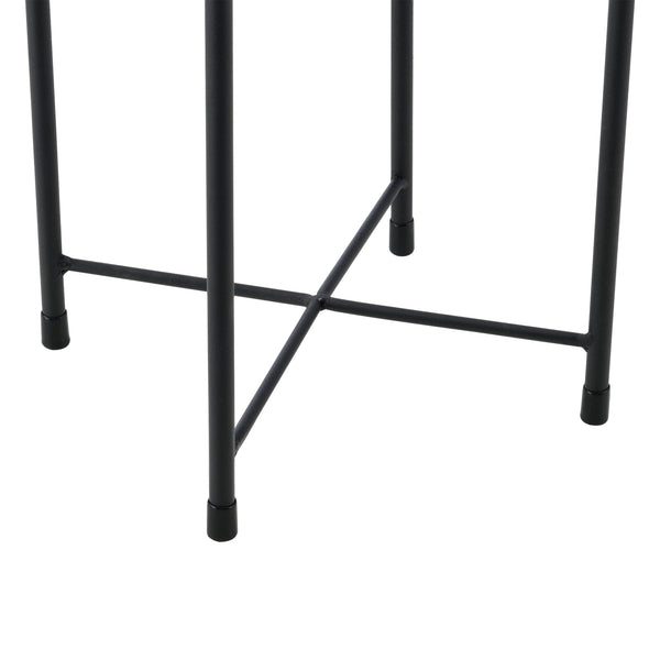 Suport plante Mol 2 bucati metal negru/auriu masuri diferite [en.casa]