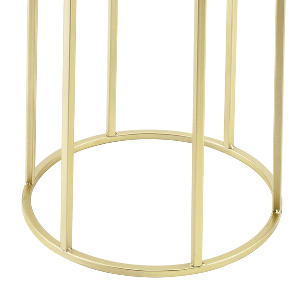Suport plante Macon 2 bucati metal negru/auriu masuri diferite [en.casa]