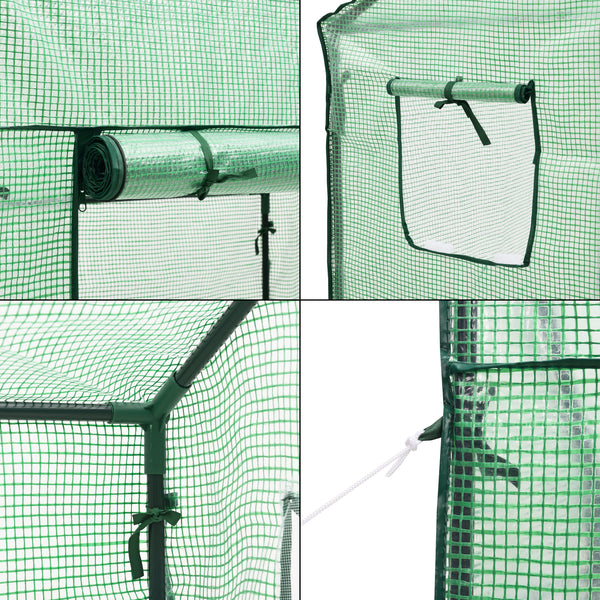 Sera gradina Marzano 100 x 60 x 174 cm folie PE verde [en.casa]