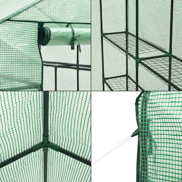 Solar gradina Vale 120 x 170 x 194 cm folie PE verde [en.casa]