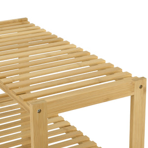 Raft bambus cu 3 polite Nyköping culoarea lemnului natur [en.casa]