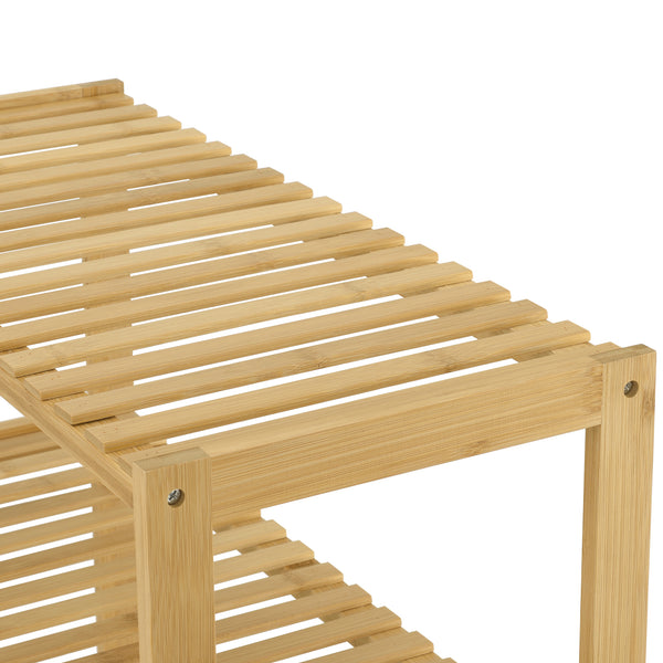 Raft bambus cu 3 polite Nyköping culoarea lemnului natur [en.casa]