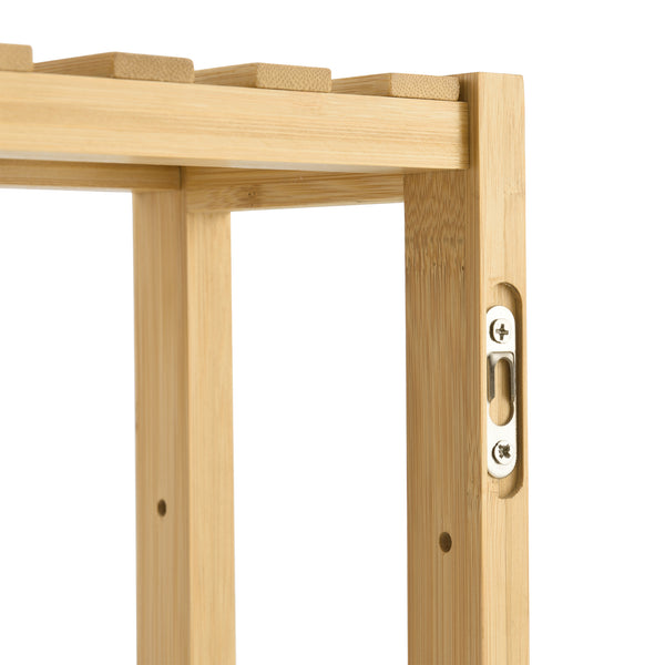 Raft bambus cu 3 polite Örnsköldsvik culoarea lemnului natur [en.casa]