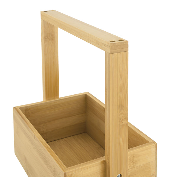 Raft uz casnic din bambus 4 compartimente depozitare Bardu 88 cm [en.casa]
