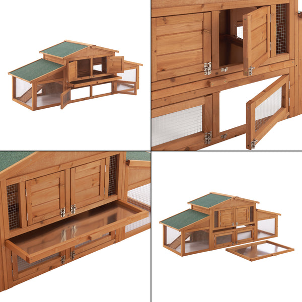 Cusca iepuri mici Schmitten 72 x 180 x 62 cm lemn brad [en.casa]