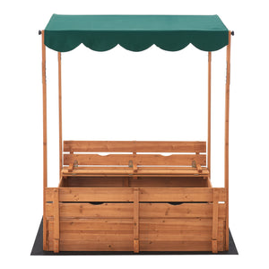 Lada lemn pentru nisip Pitsunda 145 x 118 x 118 cm brad [en.casa]