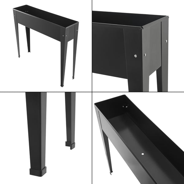 Jardiniera inalta Lelystad 98 x 25 x 82 cm antracit [en.casa]