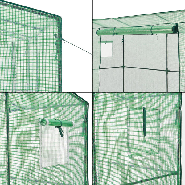 Solar gradina Vlaardingen 198 x 78 x 200 cm folie verde [en.casa]