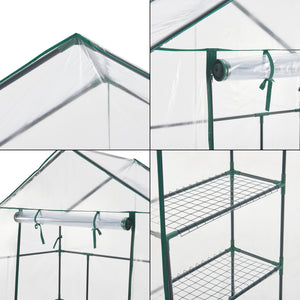 Solar gradina Hoorn 140 x 73 x 195 cm folie PVC transparent [en.casa]