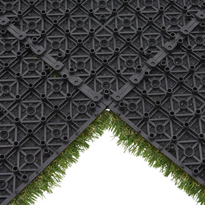 Placi iarba artificiala pentru terasa ACWP-6403 HDPE verde 11 buc [en.casa]
