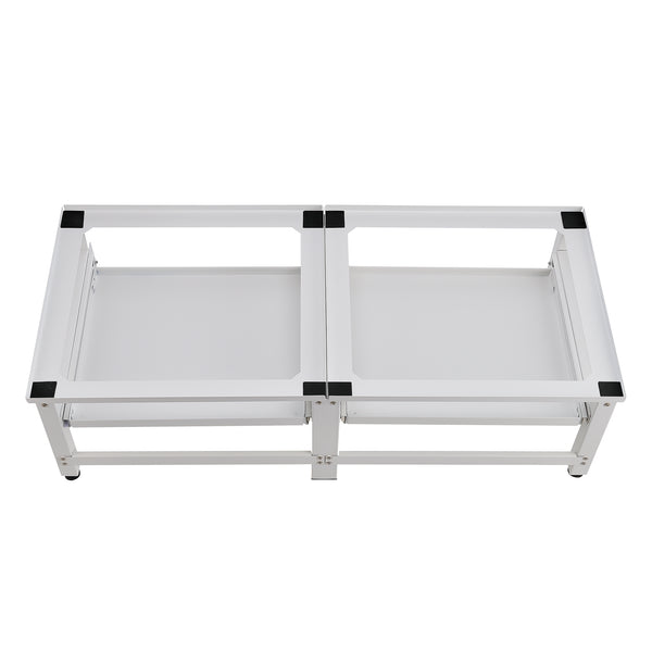 Suport dublu pentru masina spalat Bothel fiecare cu cate 1 raft extensibil [en.casa]