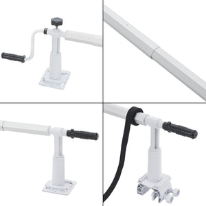 Derulator prelata piscina Oliveti  555 cm aluminiu/plastic [en.casa]