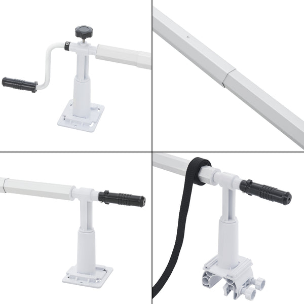 Derulator prelata piscina Oliveti  555 cm aluminiu/plastic [en.casa]