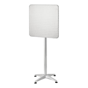 Masa bistro bar patrata Jarpen 115 cm argintiu cu blat pliabil [en.casa]