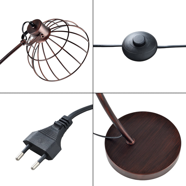 Lampa de podea Portsmouth maro ruginiu 1 x E27 max. 60W [lux.pro]
